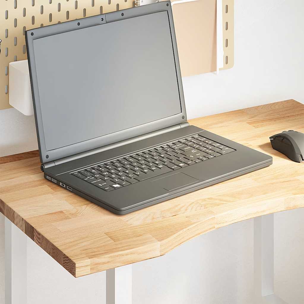 Desk Top Untreated 80x50x2.5 cm Solid Wood Oak Rectangular - Sid & Sam