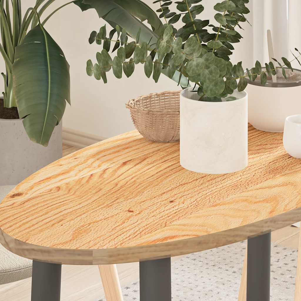 Table Top 80x40x2 cm Solid Wood Oak Oval - Casper Homes