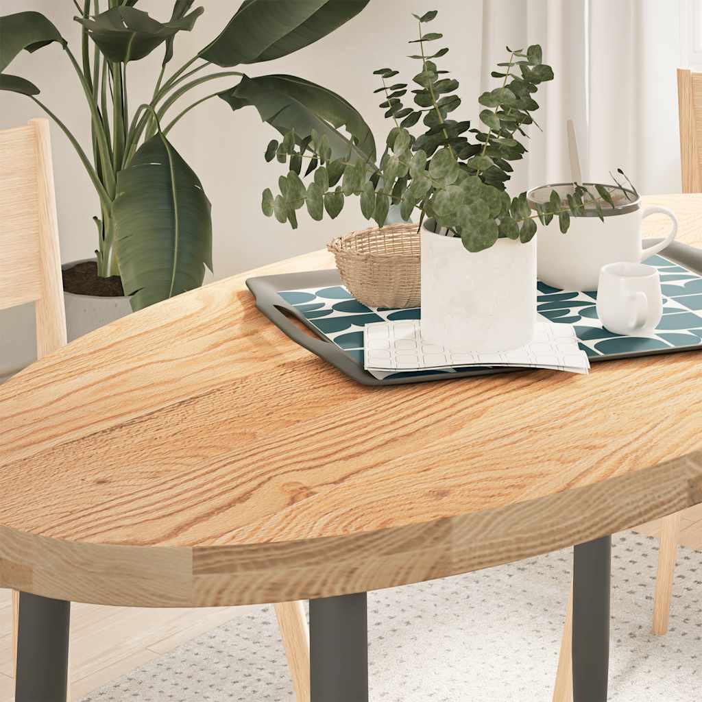 Table Top 120x60x4 cm Solid Wood Oak Oval - Casper Homes