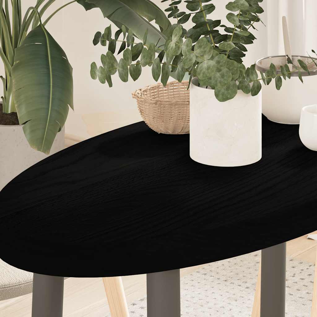 Table Top Dark Brown 80x40x4 cm Solid Wood Oak Oval - Unbeatable Bargains