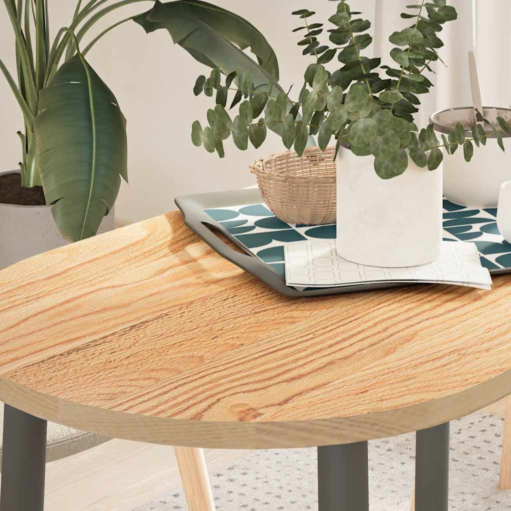 Table Top 100x50x2 cm Solid Wood Oak Oval - Casper Homes