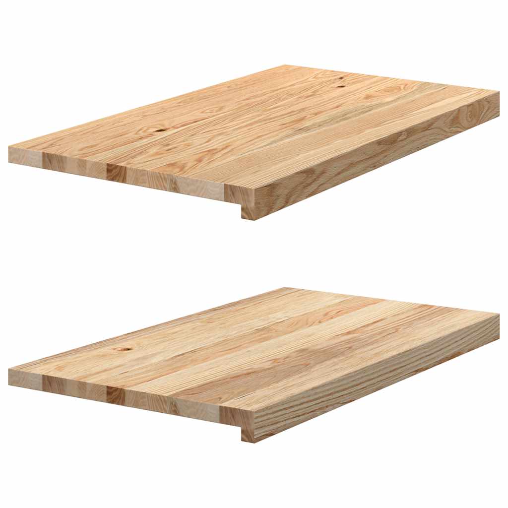 Window Sills 2 pcs Untreated 70x40x2 cm Solid Wood Oak - All Things Good