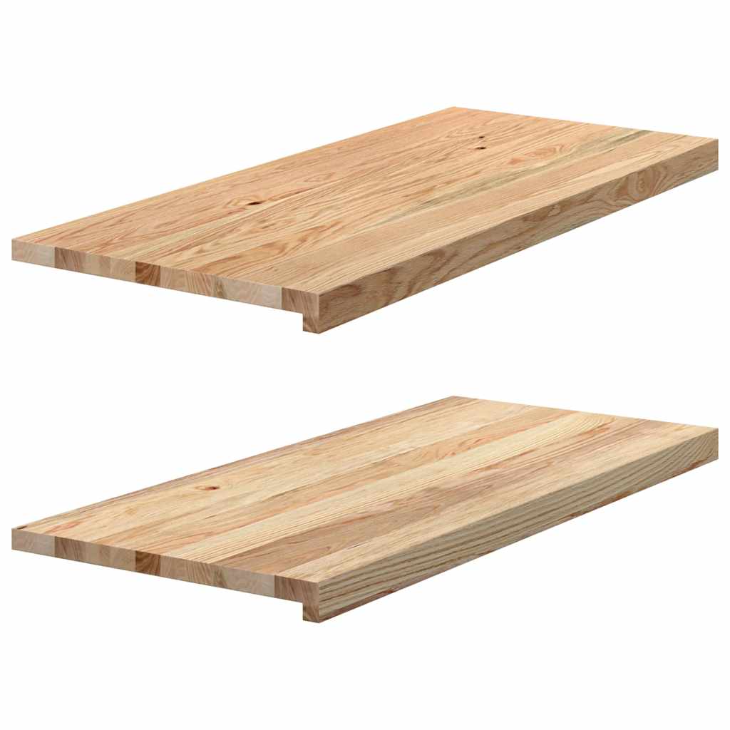 Window Sills 2 pcs Untreated 90x40x2 cm Solid Wood Oak - Tyrell & Tyrell