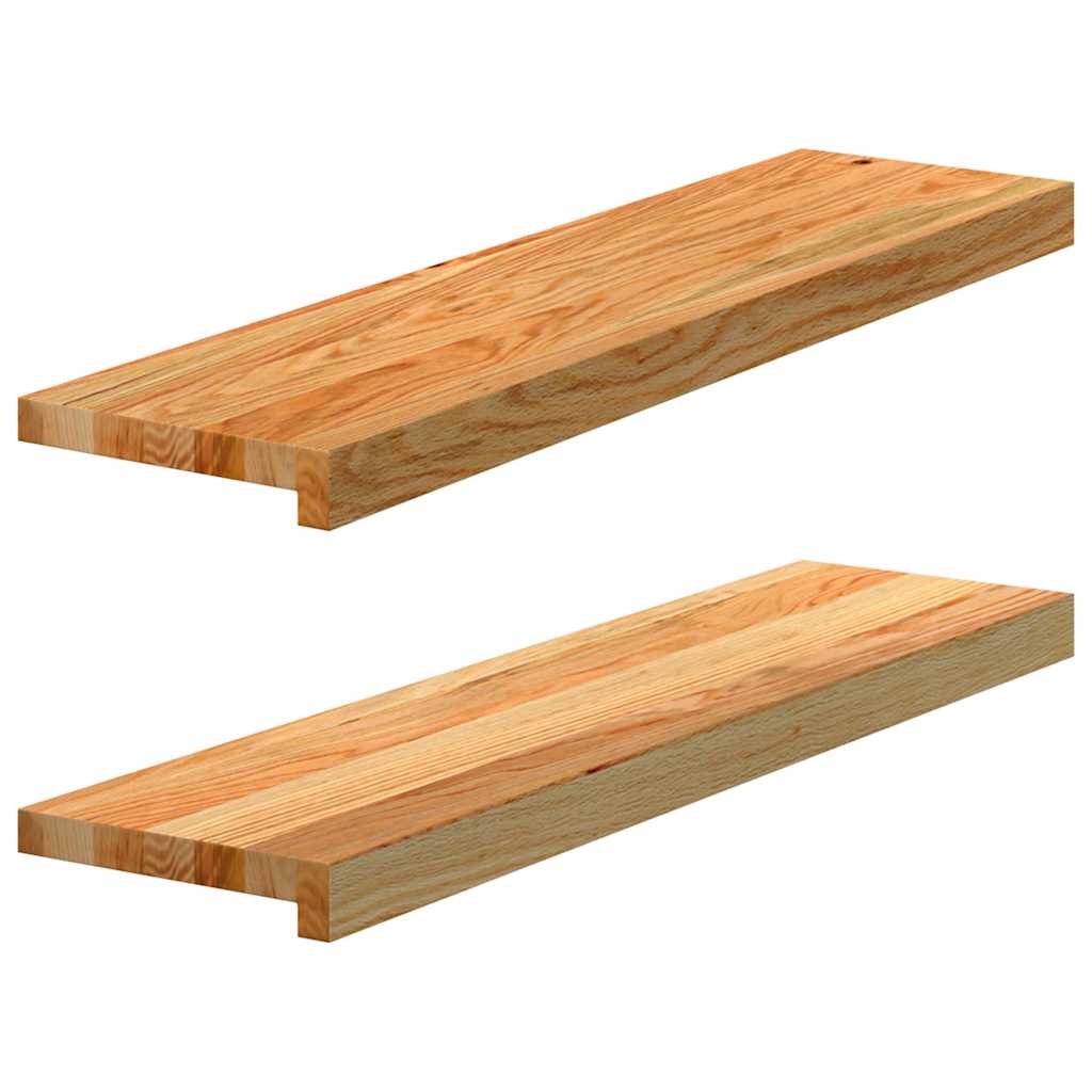 Window Sills 2 pcs Light Brown 80x20x2 cm Solid Wood Oak - All Things Good