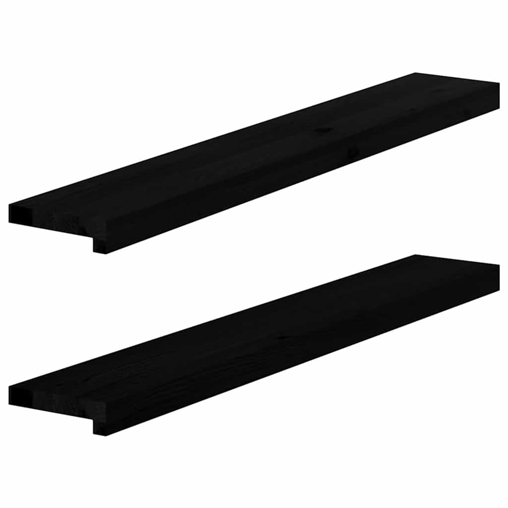 Window Sills 2 pcs Dark Brown 100x15x2 cm Solid Wood Oak - Unbeatable Bargains