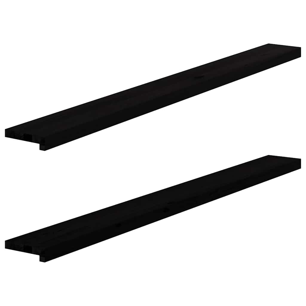 Window Sills 2 pcs Dark Brown 160x15x2 cm Solid Wood Oak - Casper Homes