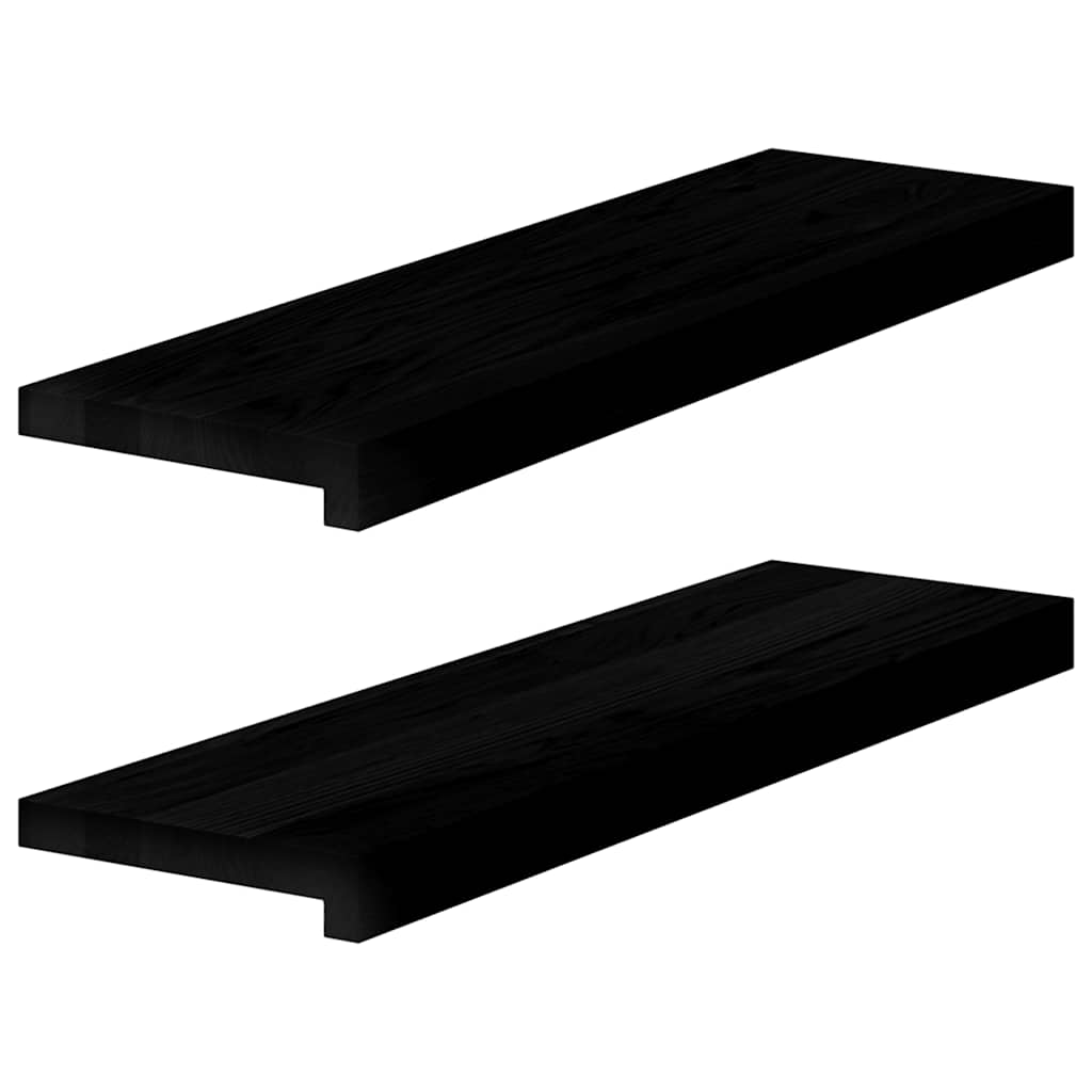 Window Sills 2 pcs Dark Brown 70x20x2 cm Solid Wood Oak - Tyrell & Tyrell