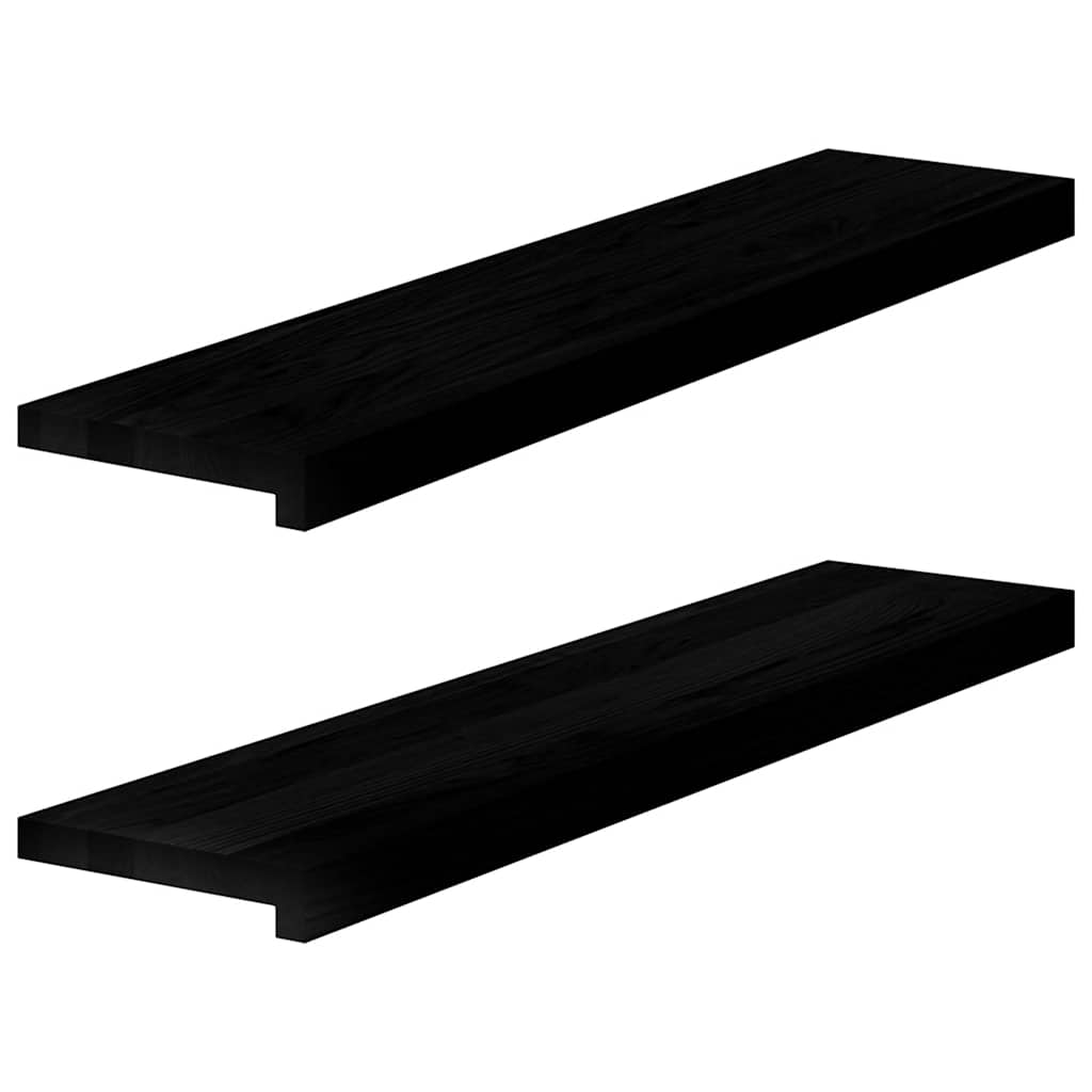 Window Sills 2 pcs Dark Brown 90x20x2 cm Solid Wood Oak - The Home Maker