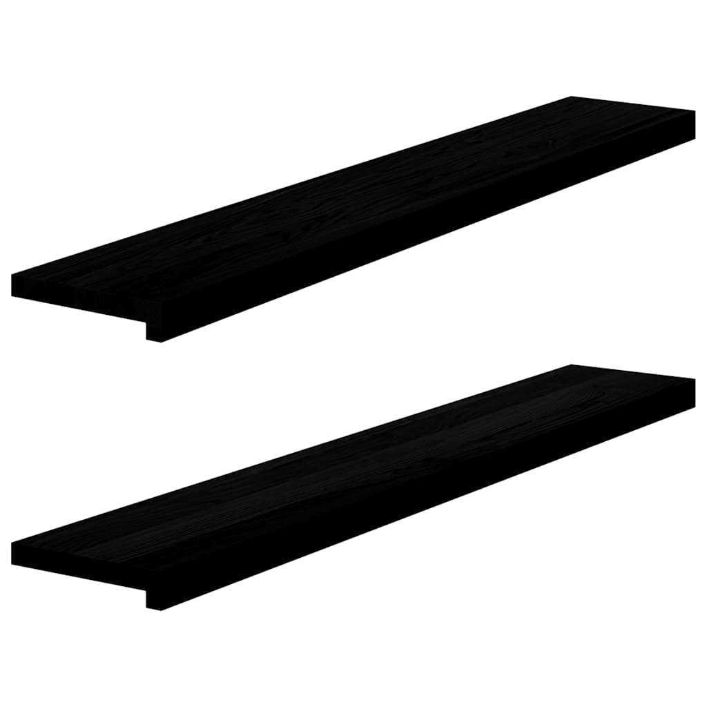 Window Sills 2 pcs Dark Brown 120x20x2 cm Solid Wood Oak - R and M Furniture