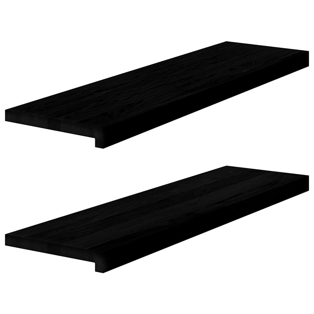 Window Sills 2 pcs Dark Brown 90x25x2 cm Solid Wood Oak - Style and Chic