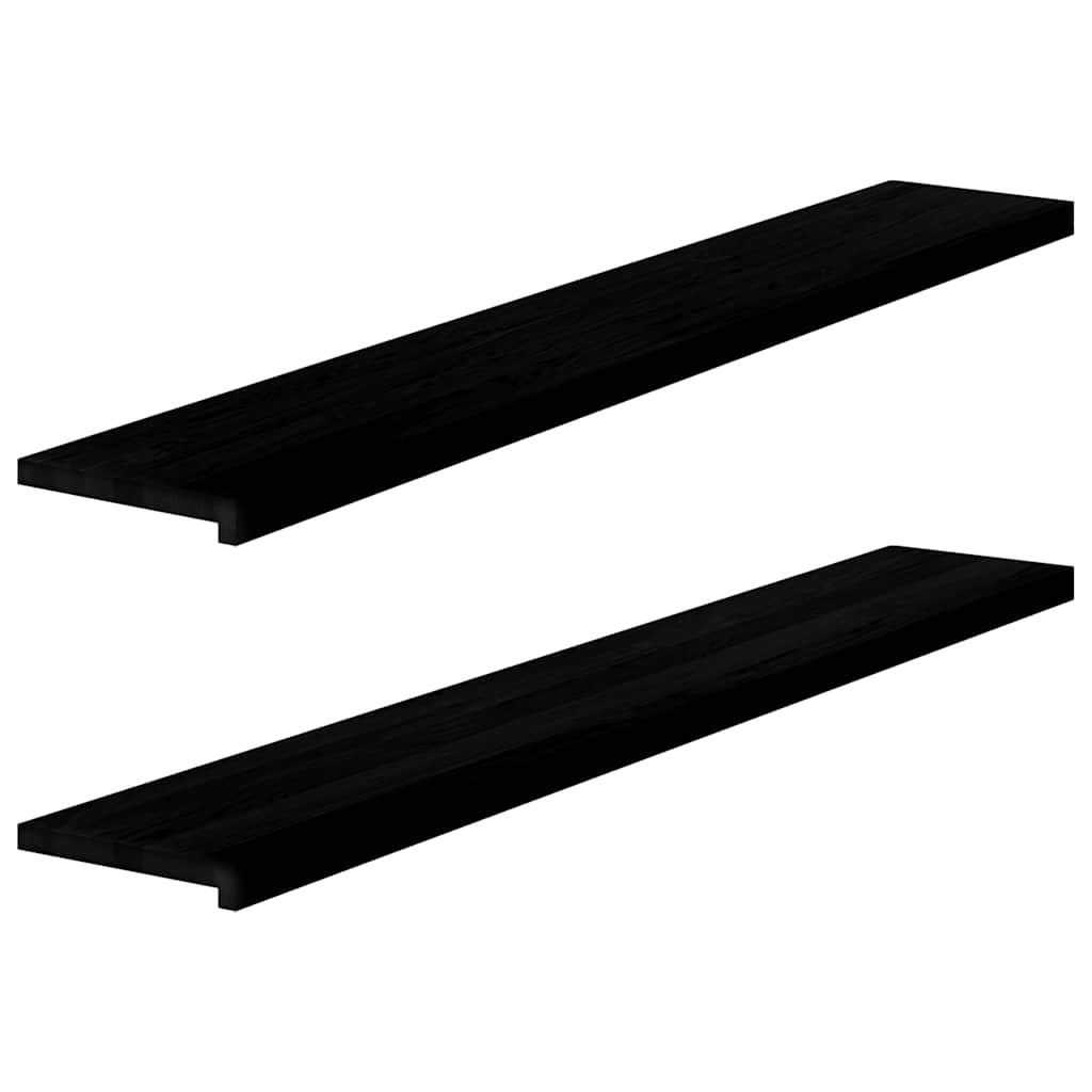 Window Sills 2 pcs Dark Brown 160x30x2 cm Solid Wood Oak - R and M Furniture