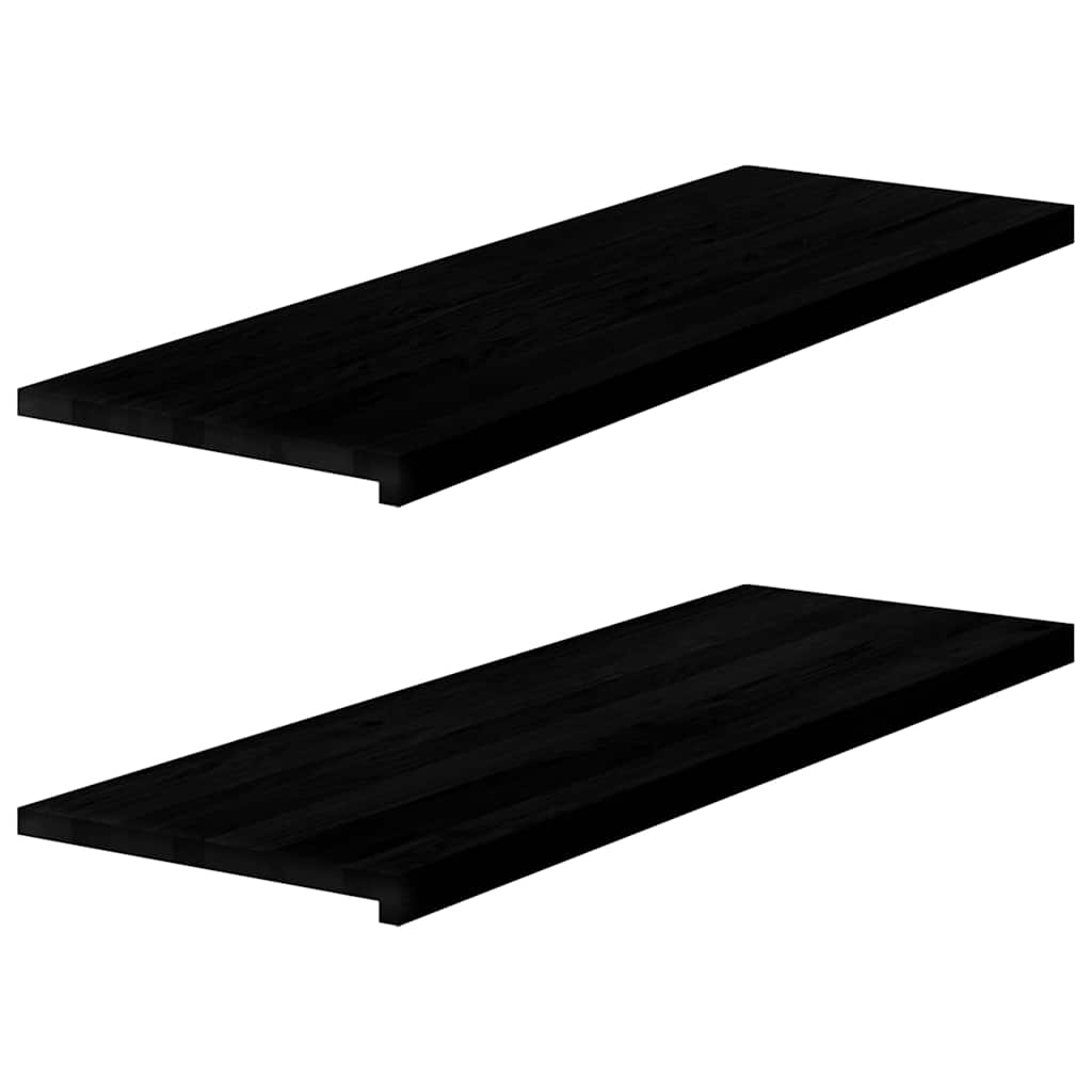 Window Sills 2 pcs Dark Brown 120x40x2 cm Solid Wood Oak - Style and Chic