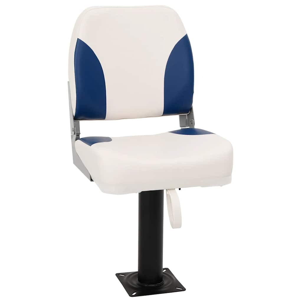 2 Piece Foldable Boat Seat Set Blue and White 41x36x48 cm - Brittle & Co