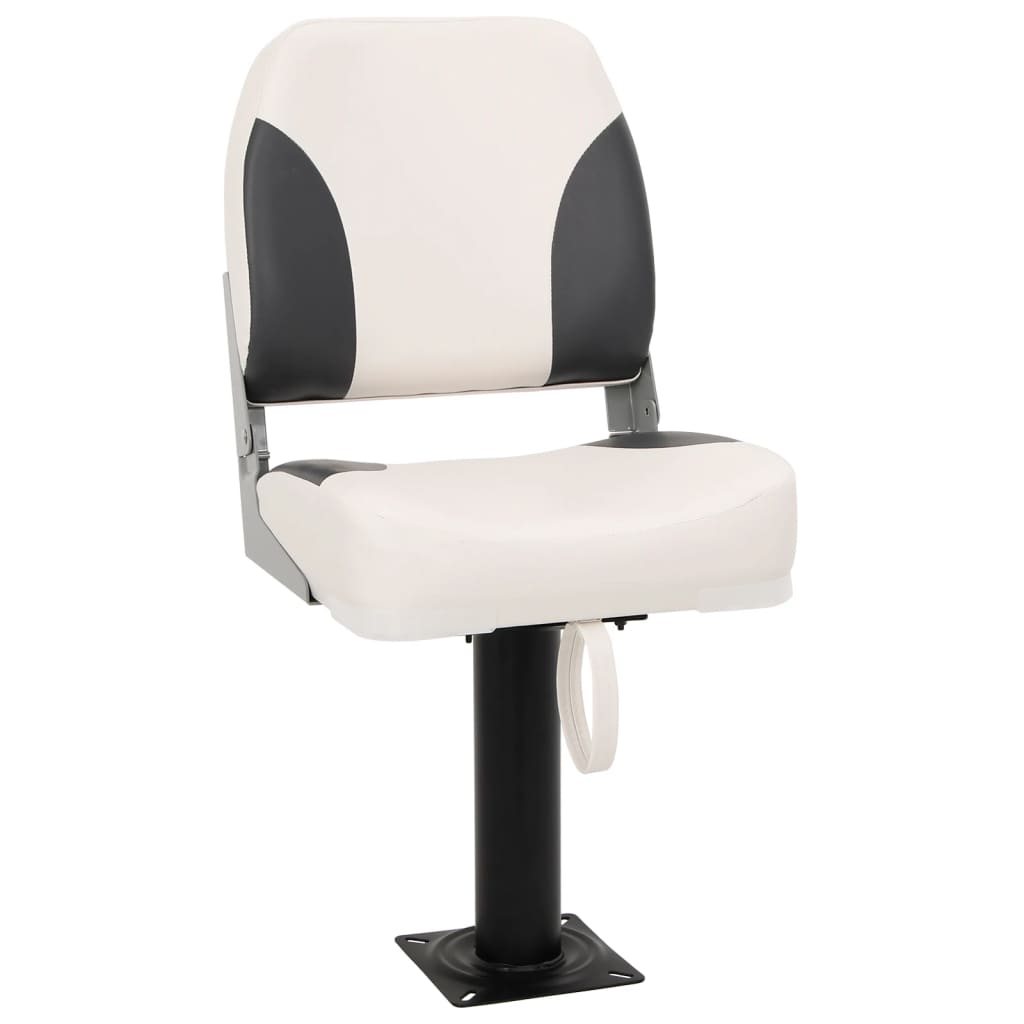 2 Piece Foldable Boat Seat Set Low Backrest with Fixing Strap - Charlotte Dunes