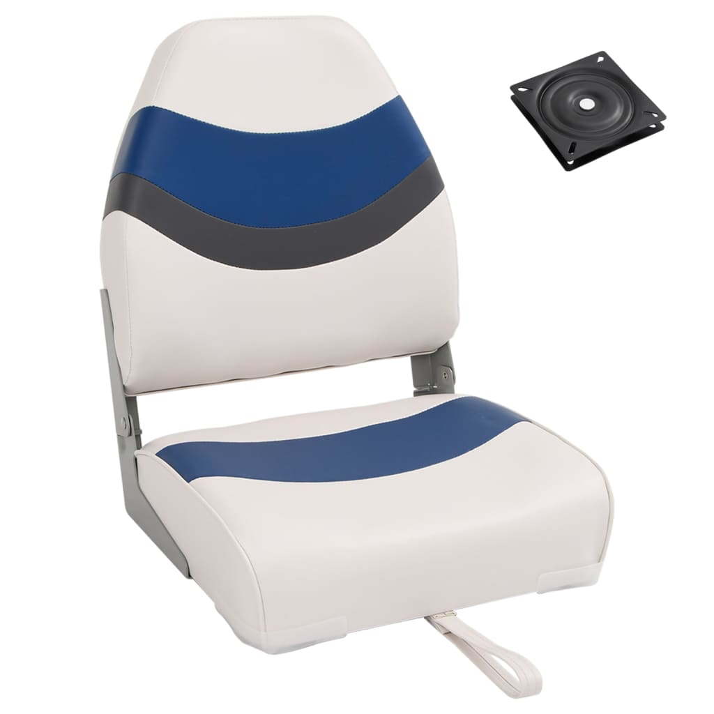 2 Piece Foldable Boat Seat Set High Backrest - Charlotte Dunes