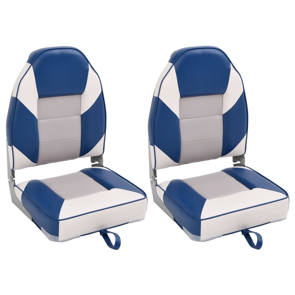 Foldable Boat Seats 2Pieces with High Back 44x38x55 cm - Charlotte Dunes