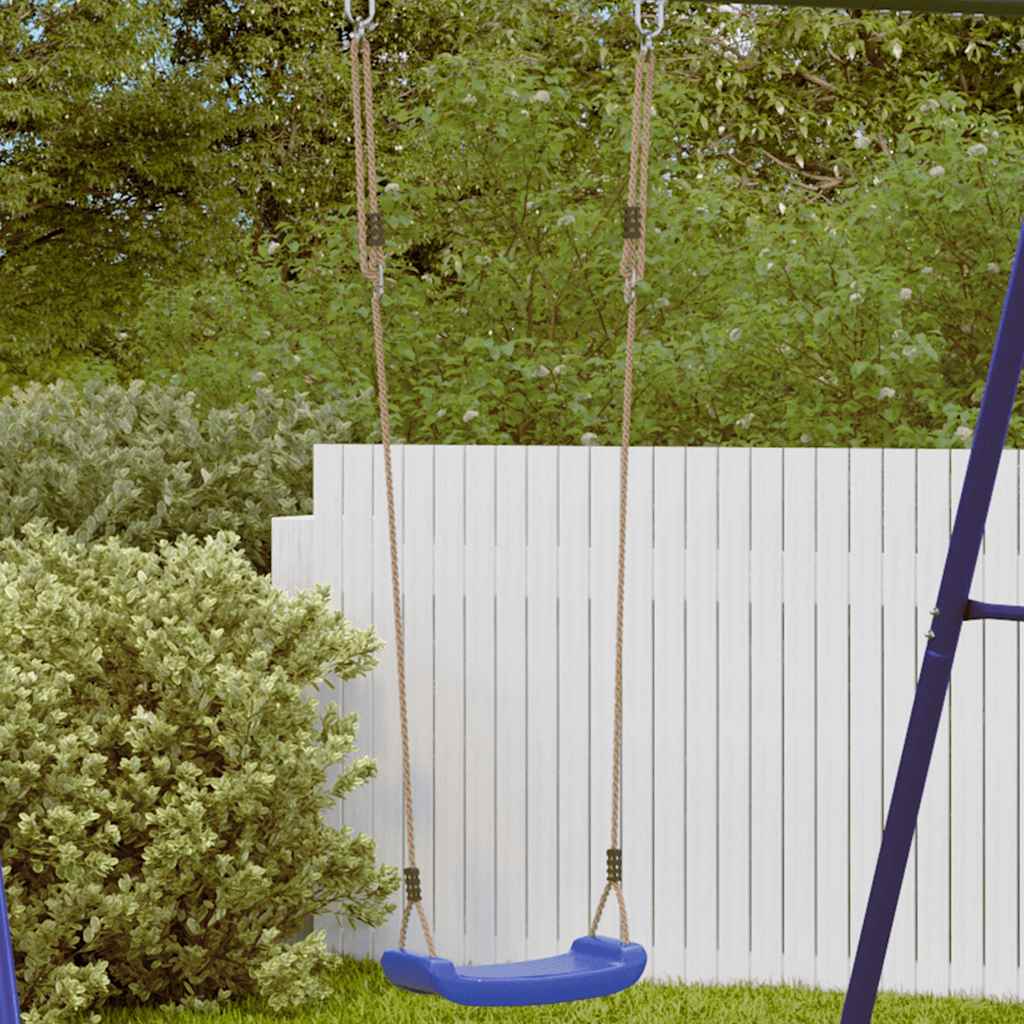 Outdoor Swing Seat for Kids Single with Adjustable Rope Blue - Direct Imports