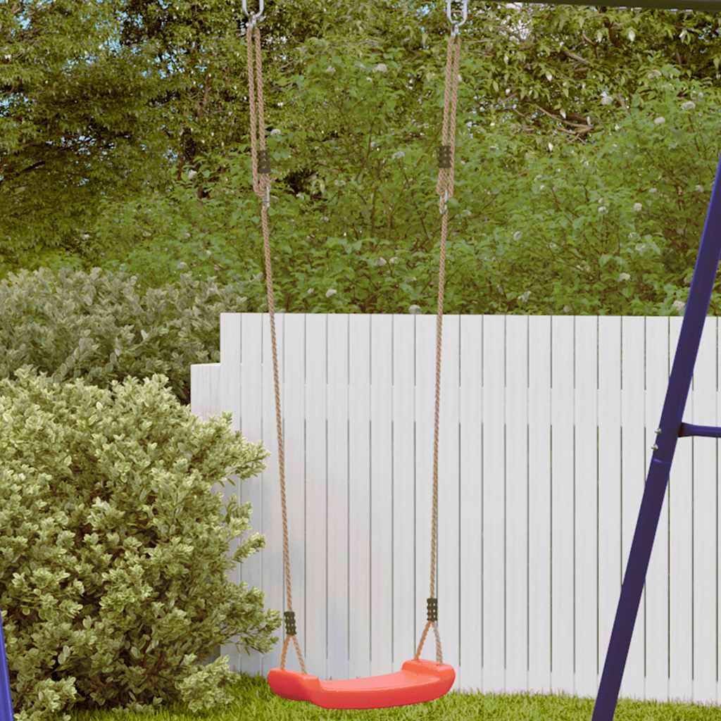 Outdoor Swing Seat for Kids Single with Adjustable Rope Red - Direct Imports