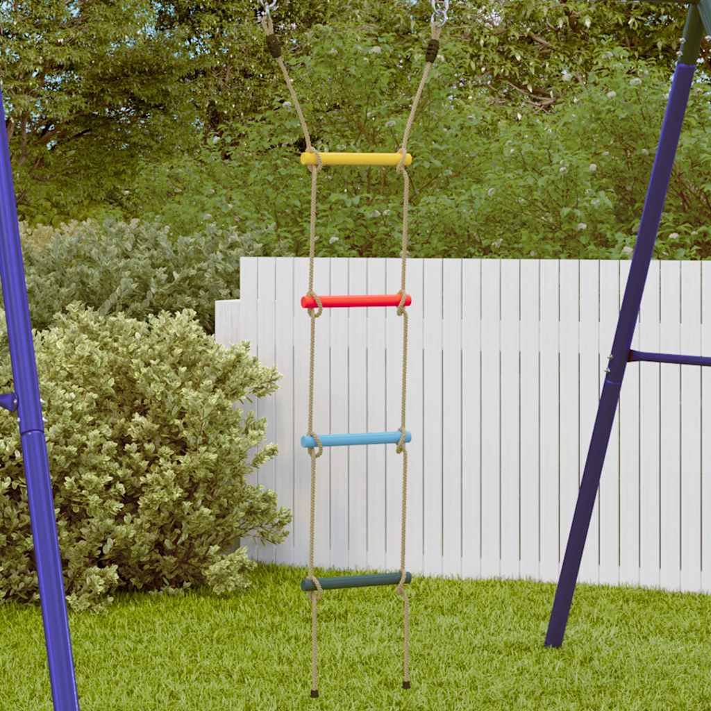 Rope Ladder for Kids with 4 Rungs Multicolour - Merkel Designers