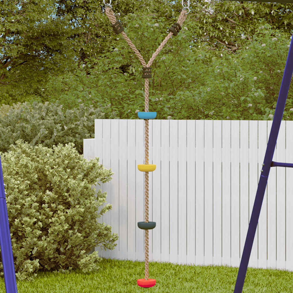 Disc Rope Swing for Kids with 4 Treads Multicolour - Merkel Designers