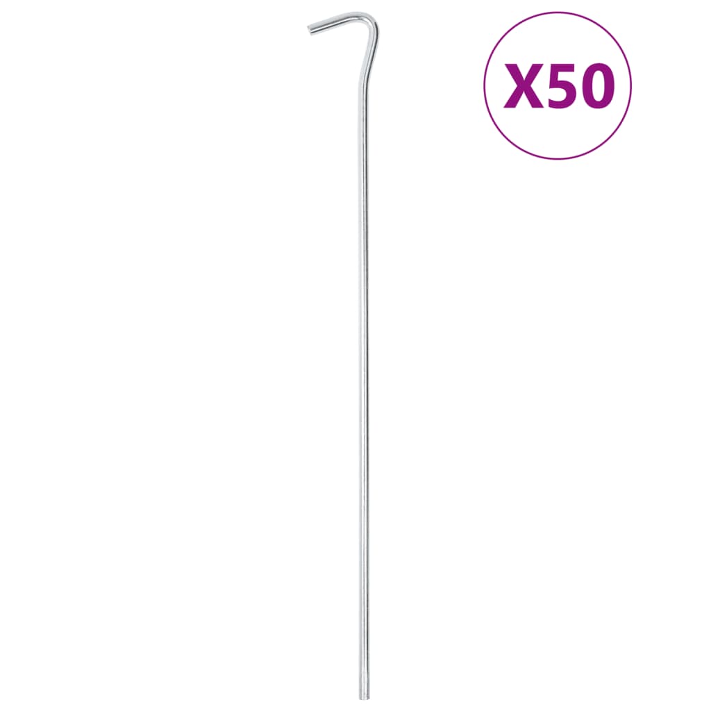 Tent Pegs 50 pcs 30 cm 5 mm Galvanised Steel - All Things Good