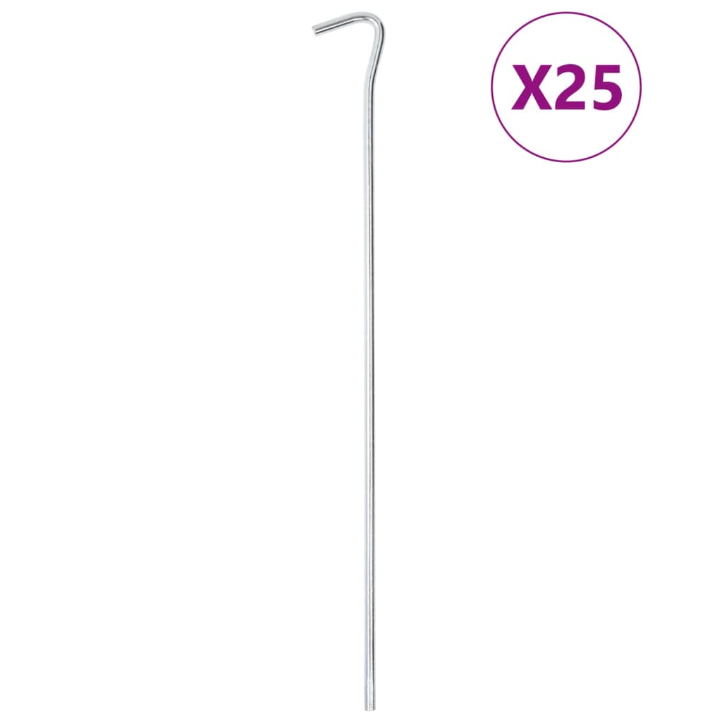 Tent Pegs 25 pcs 30 cm 5 mm Galvanised Steel - All Things Good