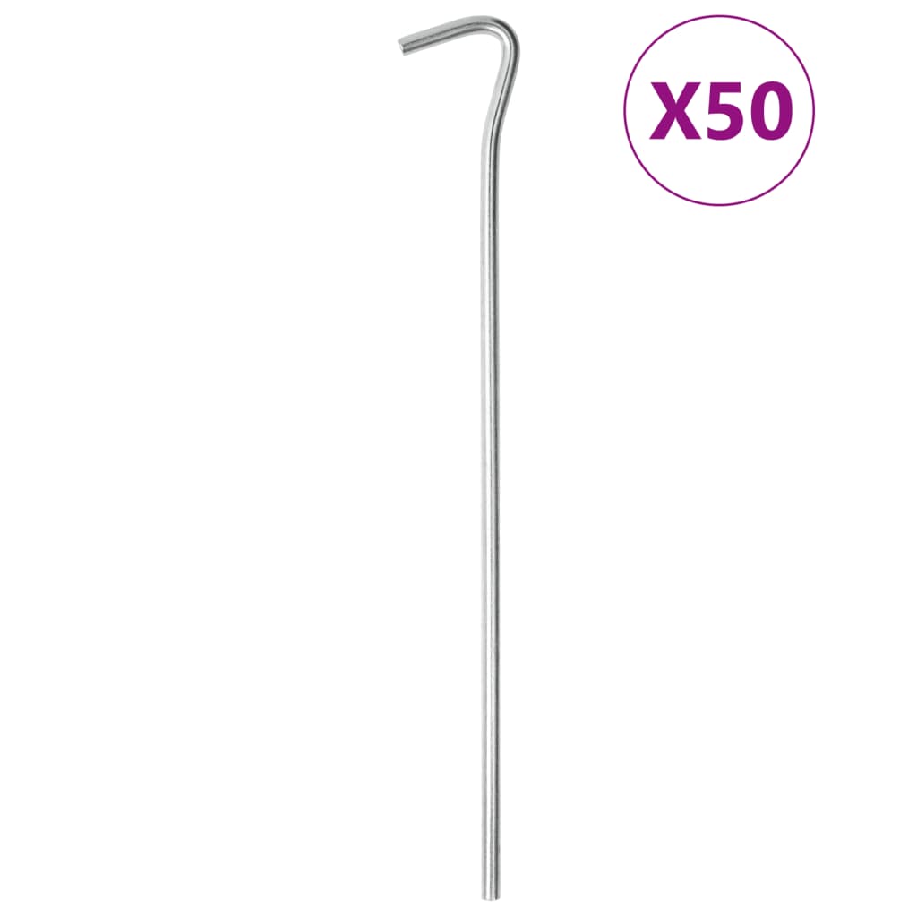 Tent Pegs 50 pcs 23 cm 5 mm Galvanised Steel - All Things Good