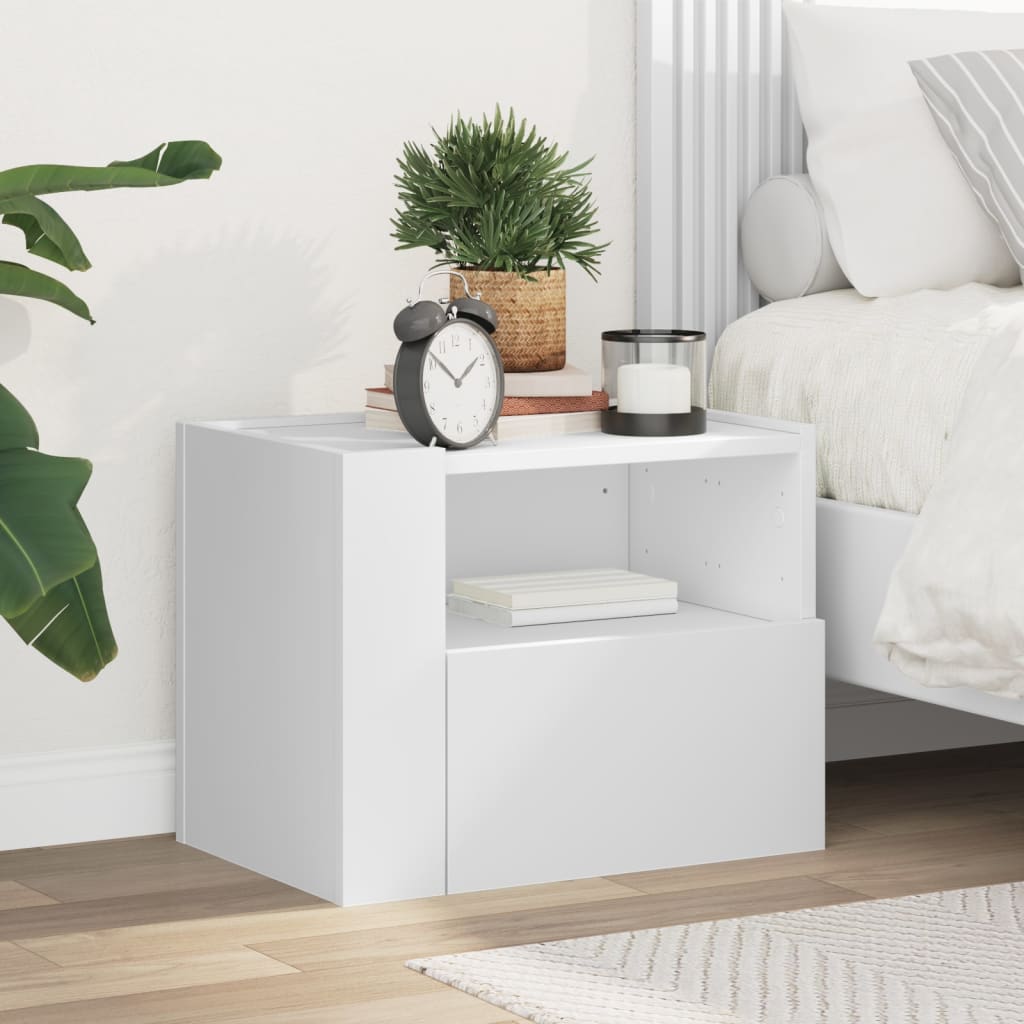 Wall-mounted Bedside Cabinet White 45x30x35 cm - vid-848311 - Design Hut