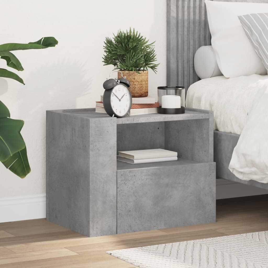 Wall-mounted Bedside Cabinet Concrete Grey 45x30x35 cm - vid-848317 - Design Hut