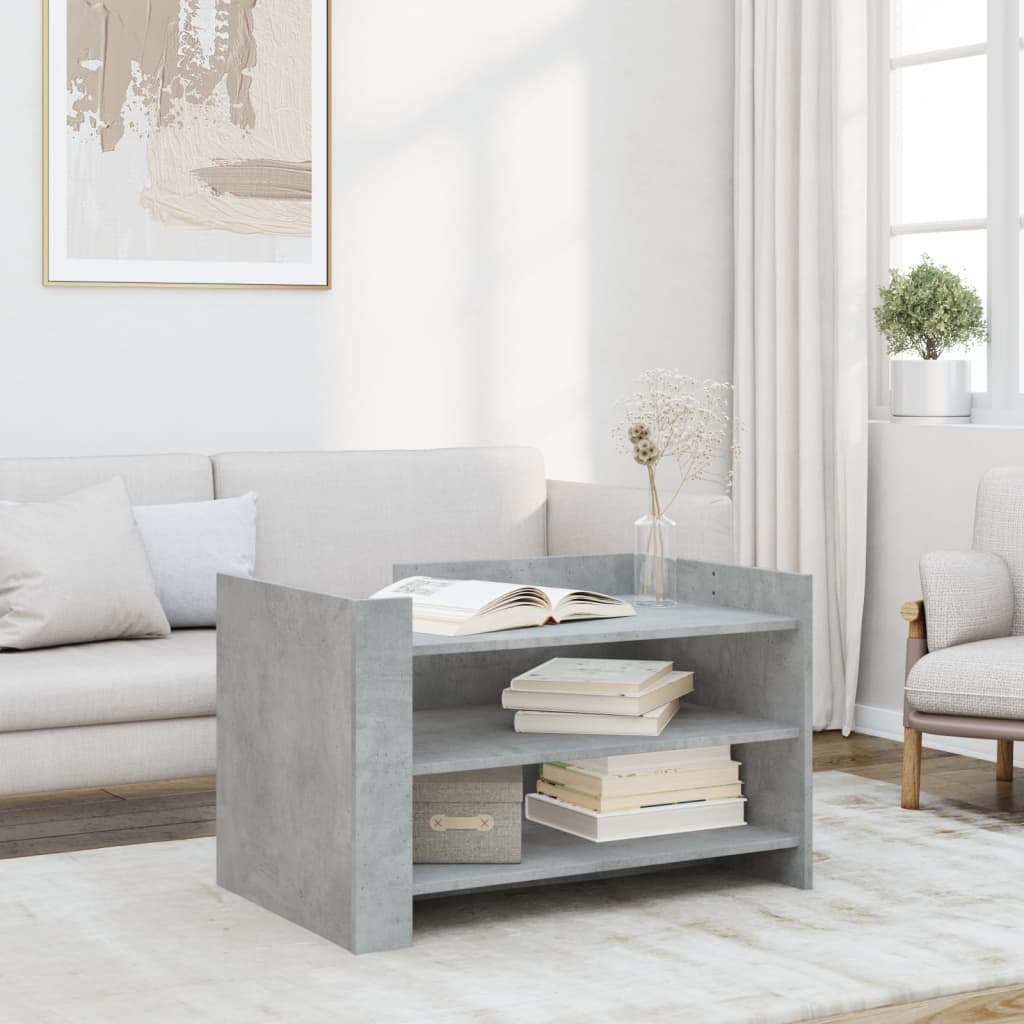 Coffee Table Concrete Grey 80x50x50 cm Engineered Wood - vid-848342 - Discount Dealers
