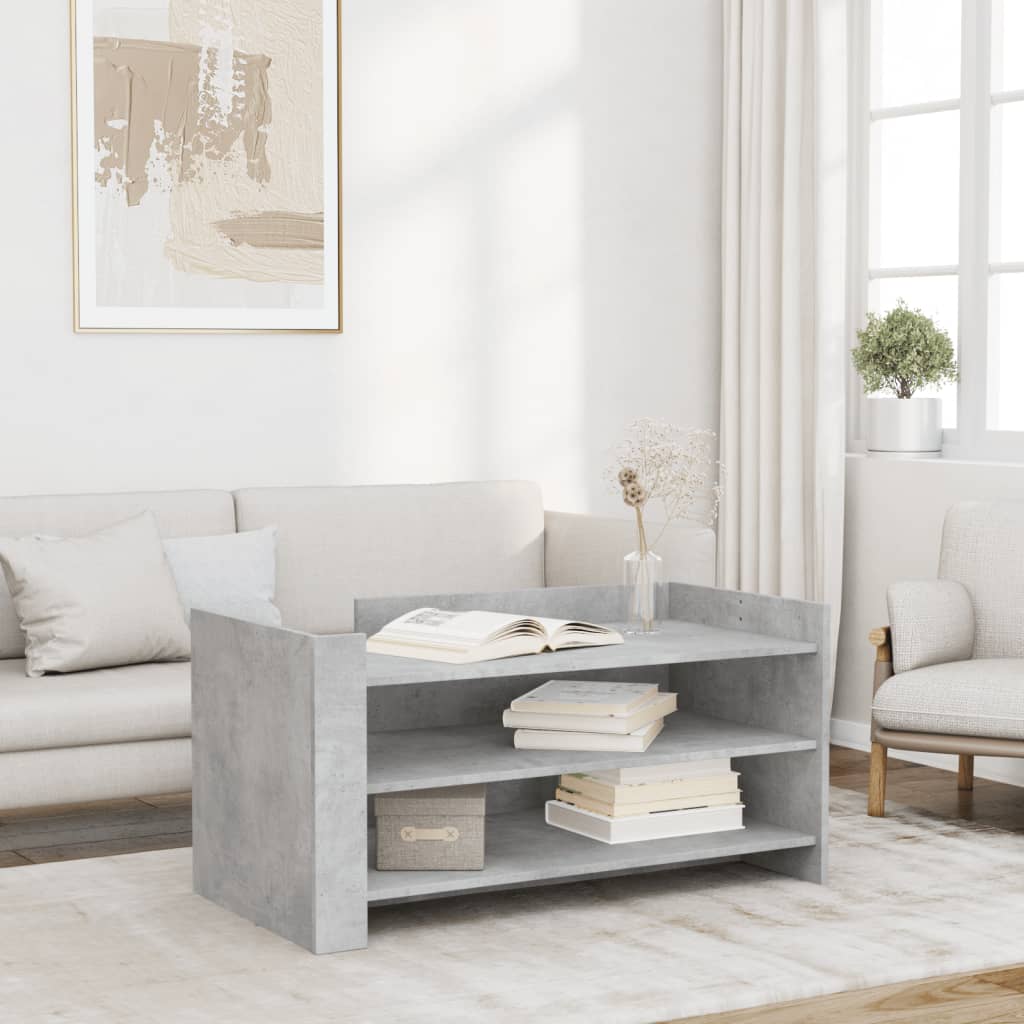 Coffee Table Concrete Grey 100x50x50 cm Engineered Wood - vid-848349 - Discount Dealers