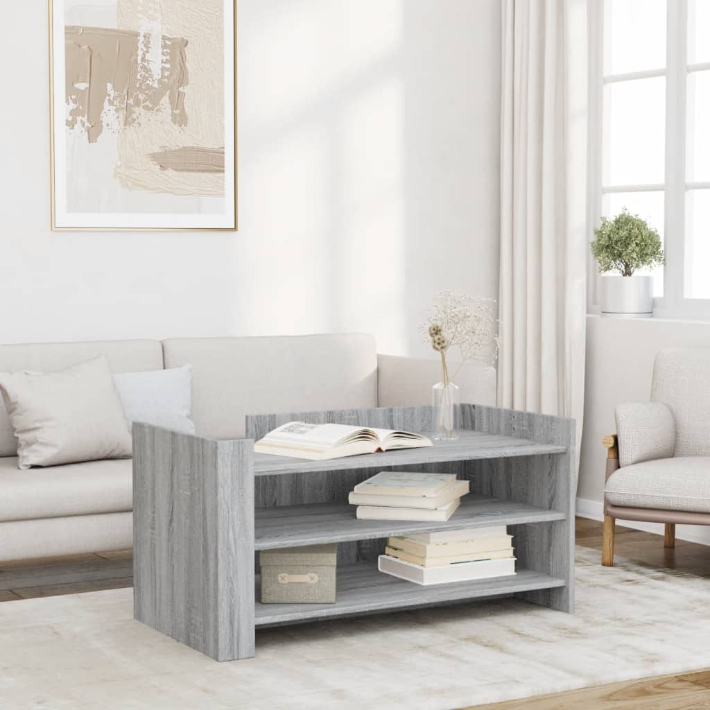 Coffee Table Grey Sonoma 100x50x50 cm Engineered Wood - vid-848351 - Discount Dealers