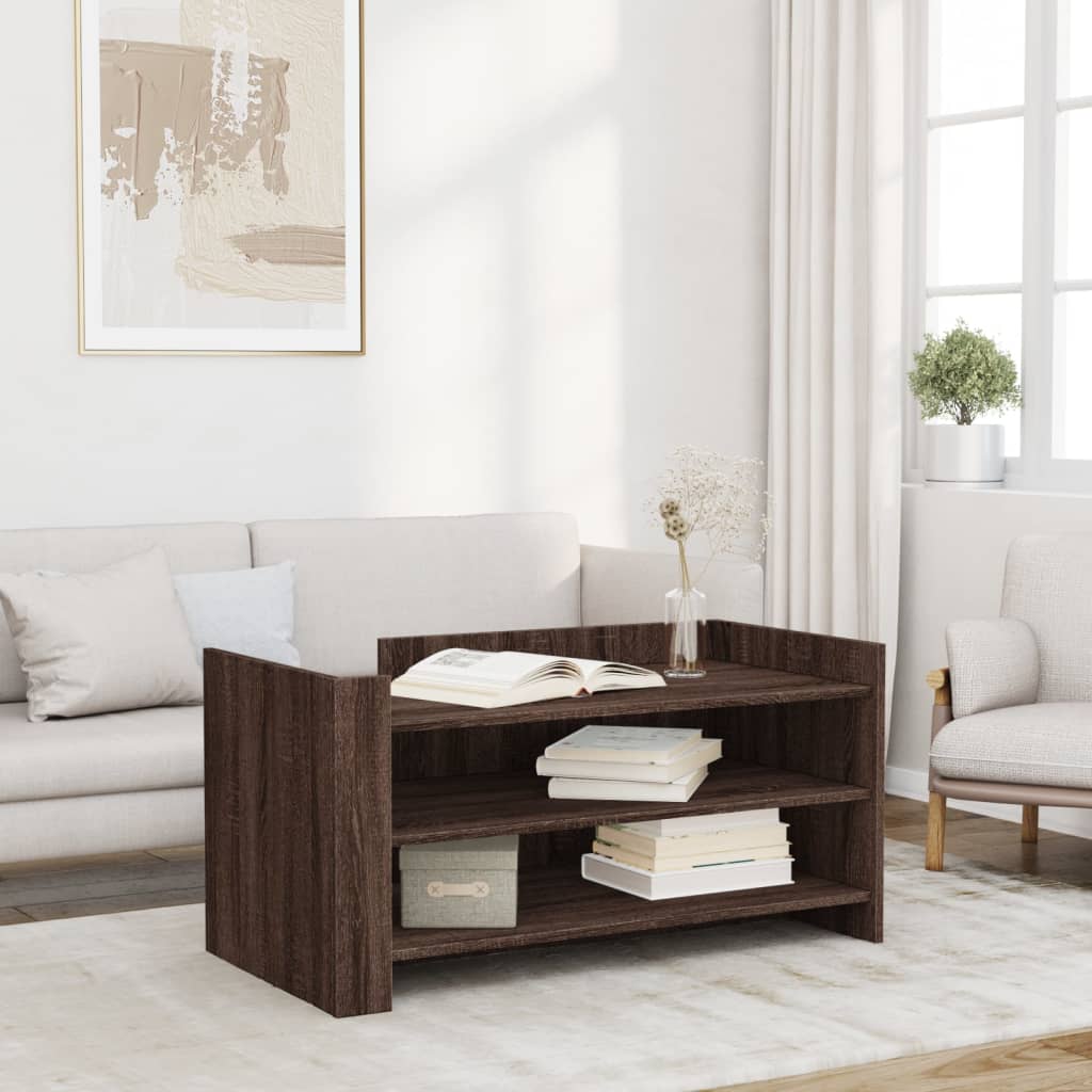 Coffee Table Brown Oak 100x50x50 cm Engineered Wood - vid-848352 - Discount Dealers