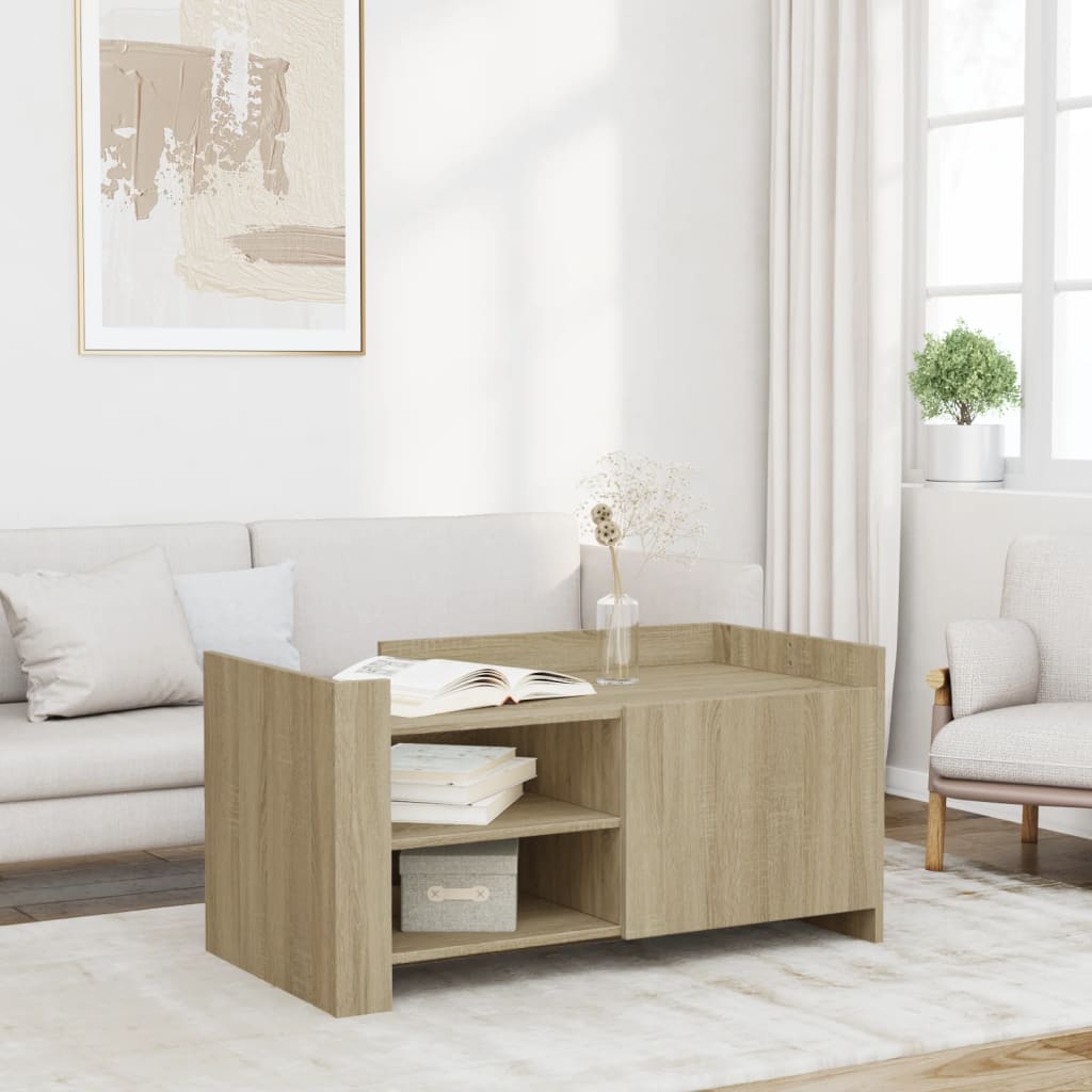 Coffee Table Sonoma Oak 100x50x50 cm Engineered Wood - vid-848362 - Discount Dealers