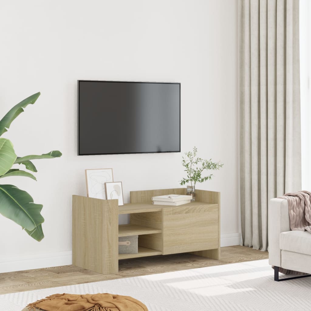 TV Cabinet Sonoma Oak 80x35x40 cm Engineered Wood - Design Hut