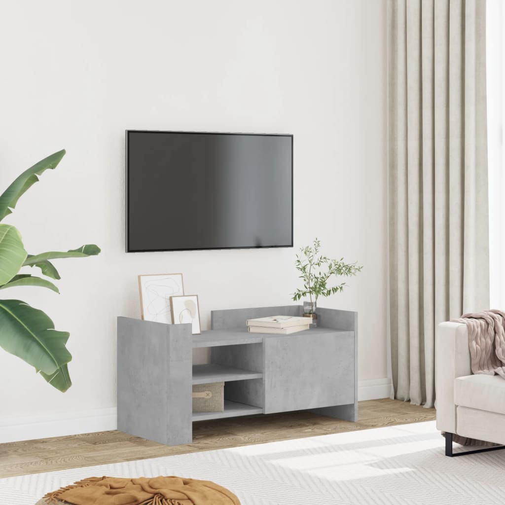 TV Cabinet Concrete Grey 80x35x40 cm Engineered Wood - Design Hut