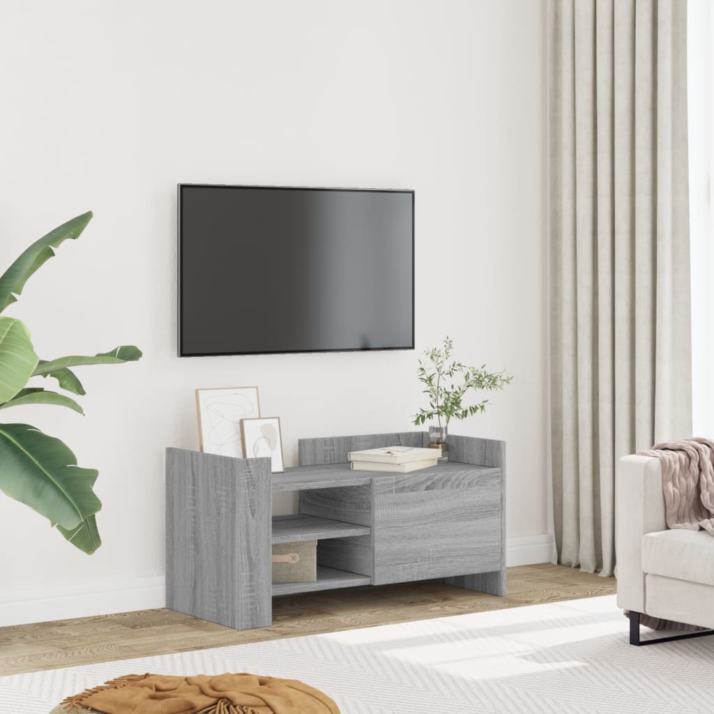 TV Cabinet Grey Sonoma 80x35x40 cm Engineered Wood - Design Hut