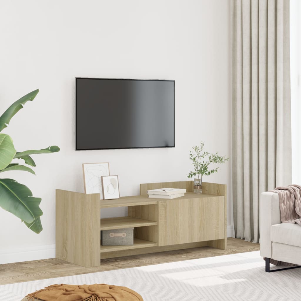 TV Cabinet Sonoma Oak 100x35x40 cm Engineered Wood - Design Hut
