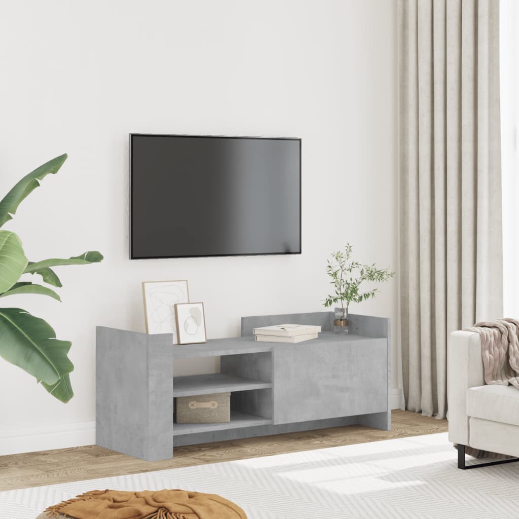 TV Cabinet Concrete Grey 100x35x40 cm Engineered Wood - Design Hut