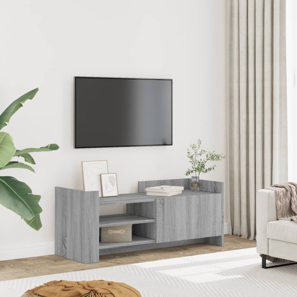 TV Cabinet Grey Sonoma 100x35x40 cm Engineered Wood - Design Hut