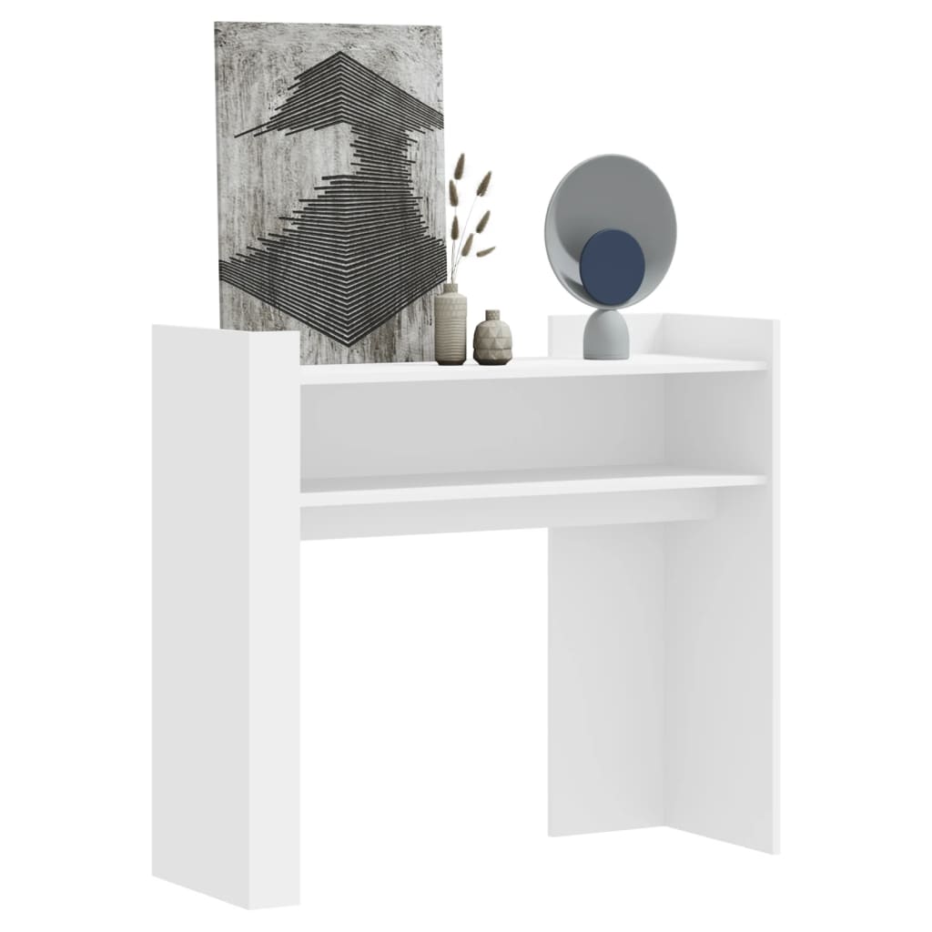 Console Table White 100x35x90 cm Engineered Wood - vid-848465 - Direct Imports
