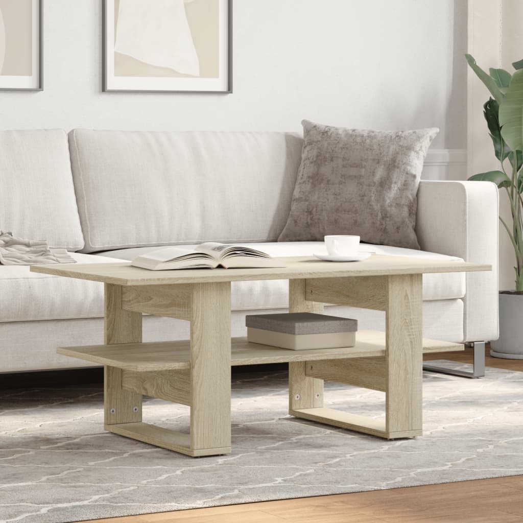 Coffee Table Sonoma Oak 102x55x42 cm Engineered Wood - vid-823264 - Design Hut