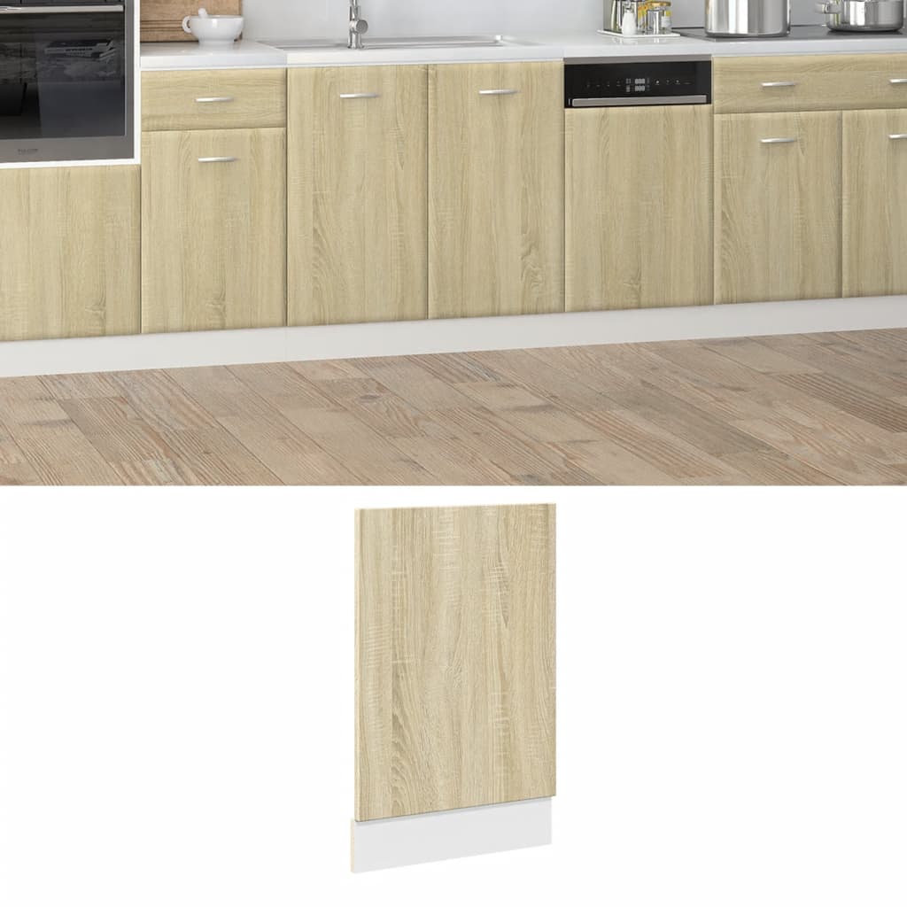 Dishwasher Panel Sonoma Oak 45x3x67 cm Engineered Wood - Discount Dealers