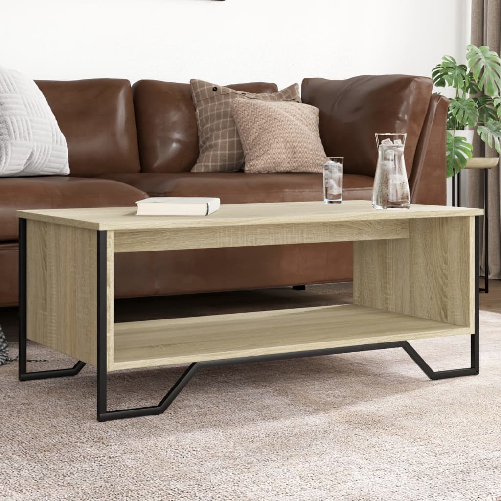 Coffee Table Sonoma Oak 100x51x40 cm Engineered Wood - vid-848480 - Design Hut