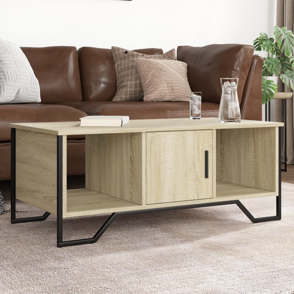 Coffee Table Sonoma Oak 100x51x40 cm Engineered Wood - vid-848490 - Design Hut