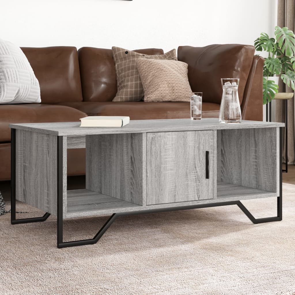 Coffee Table Grey Sonoma 100x51x40 cm Engineered Wood - vid-848492 - Design Hut