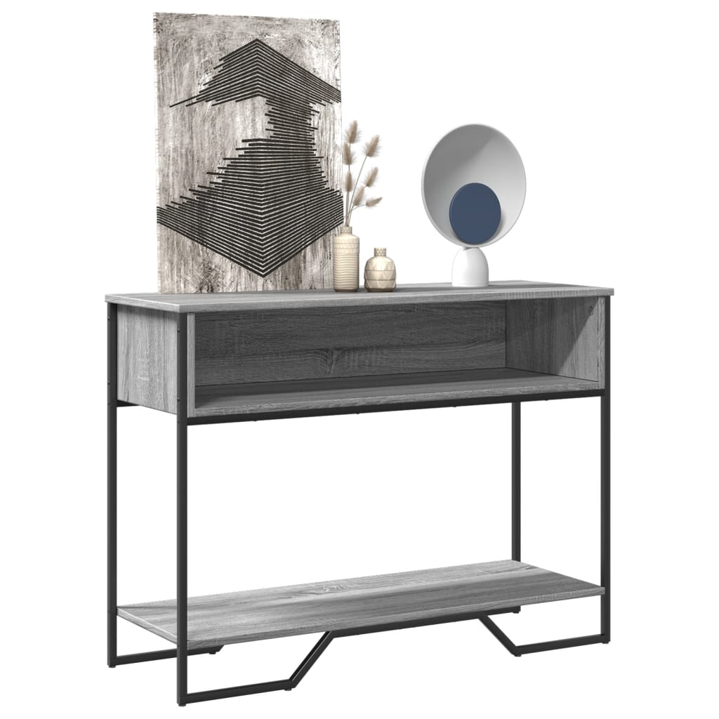 Console Table Grey Sonoma 100x35x74.5 cm Engineered Wood - Decor Base