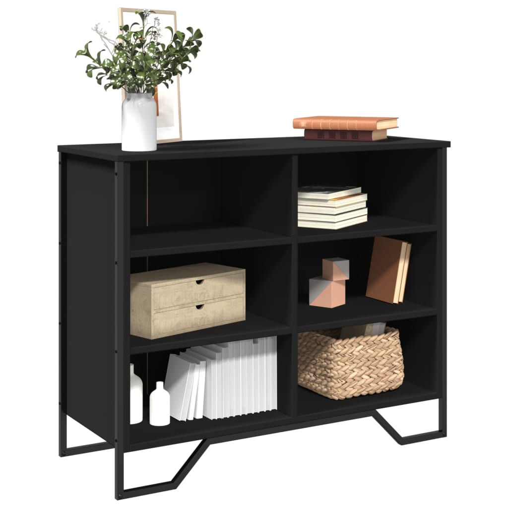 Sideboard Black 91x35.5x74.5 cm Engineered Wood - Decor Base