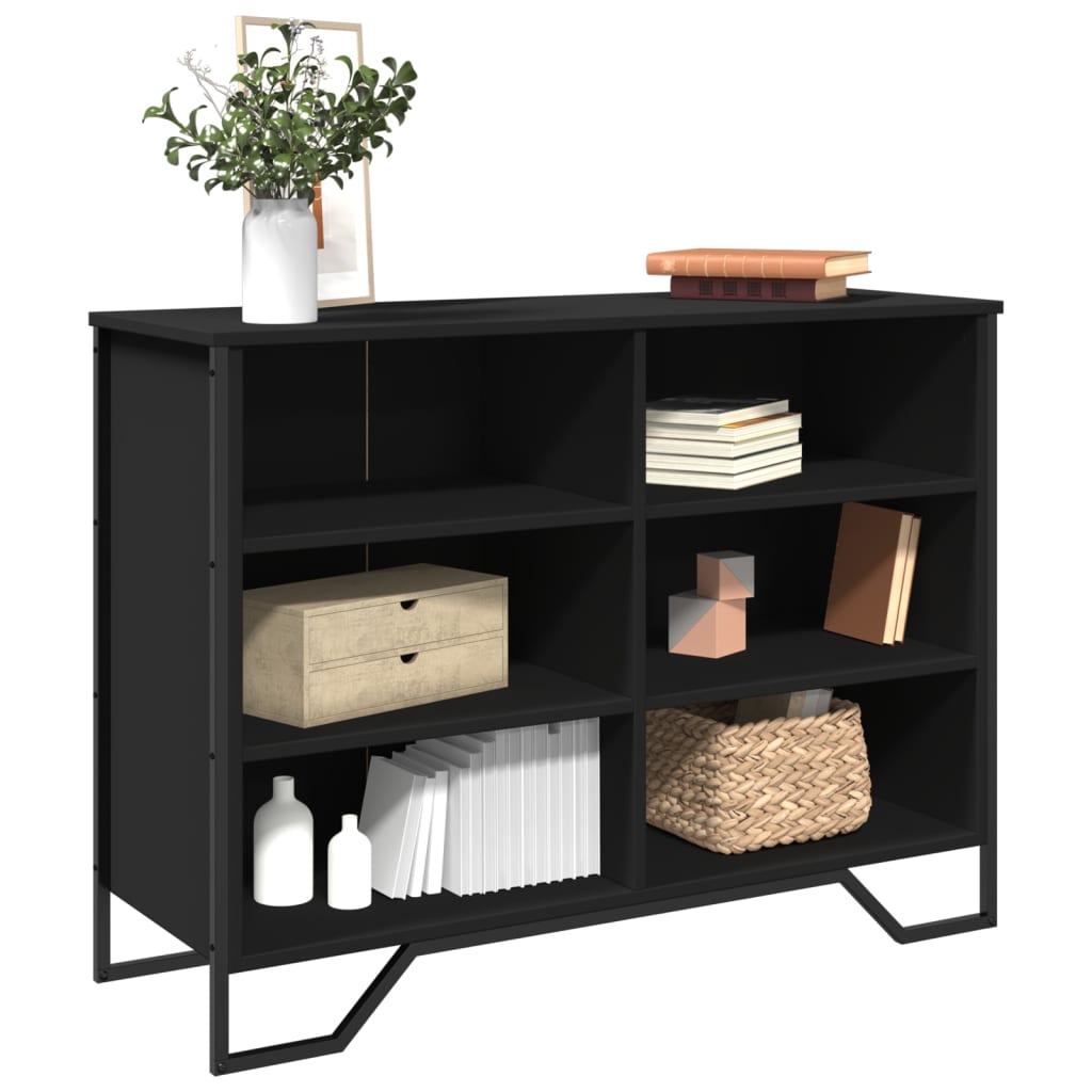 Sideboard Black 101x35.5x74.5 cm Engineered Wood - Decor Base