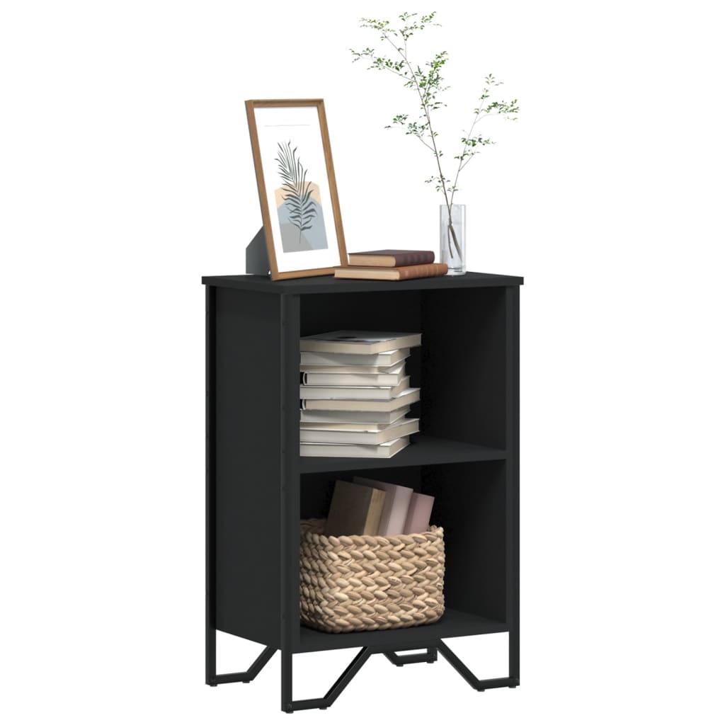 Bookcase Black 50x31x74.5 cm Engineered Wood - Decor Base